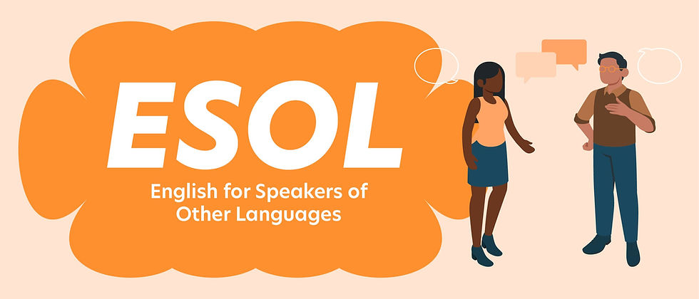 illustrated graphic for ESOL classes at Weber County Library