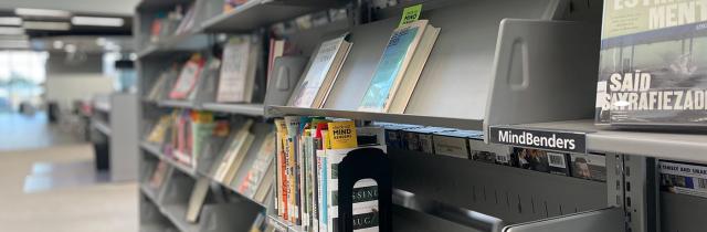 library books and shelves