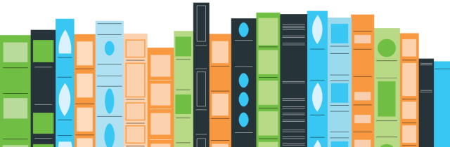 Books on a shelf